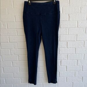 Lysse Indigo Denim Pull on Leggings/Jeggings, Ankle-length, Size Large, Like New